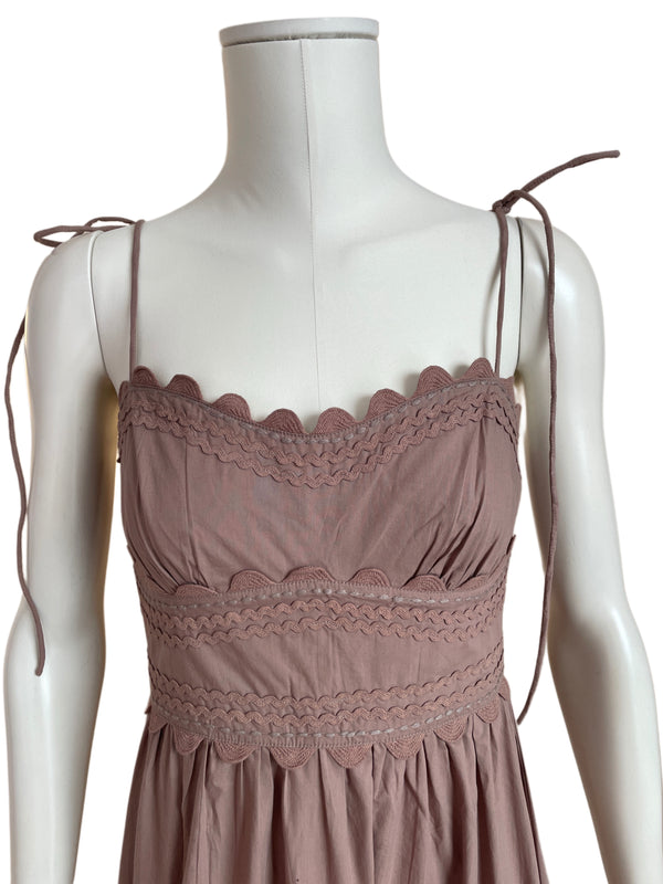 HIGH/LOW KLEID, JULLIET DUNN, MOKA