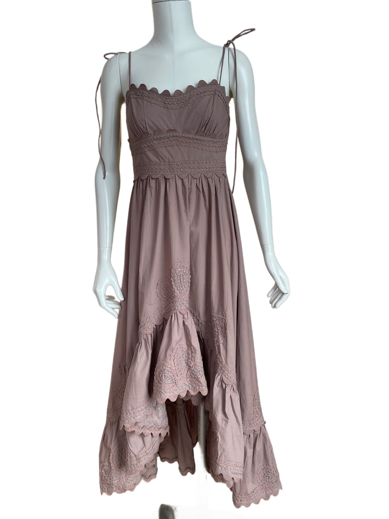 HIGH/LOW KLEID, JULLIET DUNN, MOKA