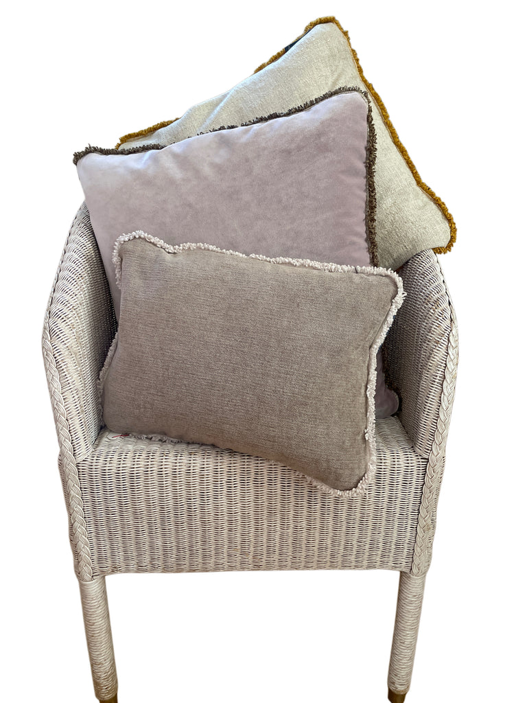 KISSEN 40 CM X 30 CM, BEIGE-GRAU