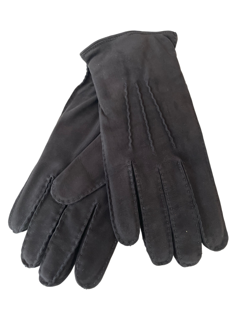 NUBUK HANDSCHUHE VON ALPO, MEN, SCHWARZ