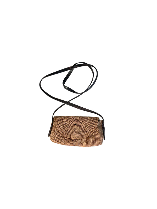 KLEINE UMHÄNGETASCHE ANAY, RAFFIA, LIN