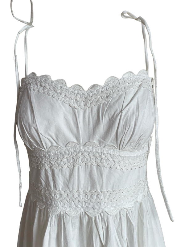 HIGH/LOW KLEID, JULLIET DUNN, WEISS