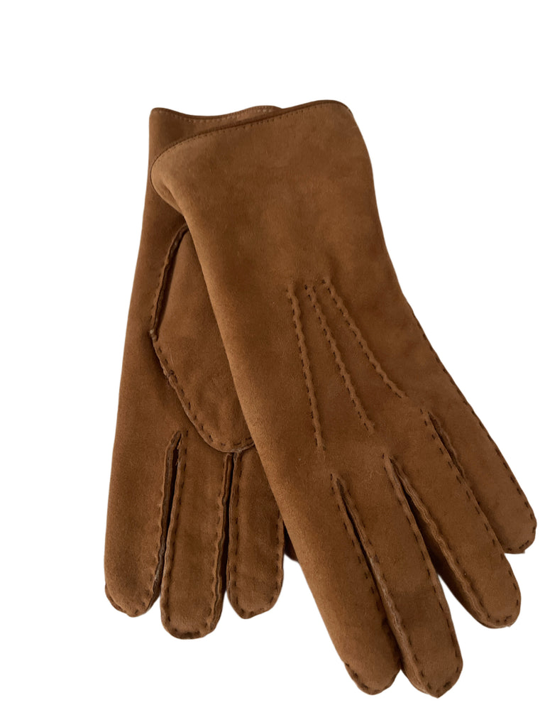 WILDLEDER HANDSCHUHE MIT KAMELFUTTER VON. ALPO, MEN