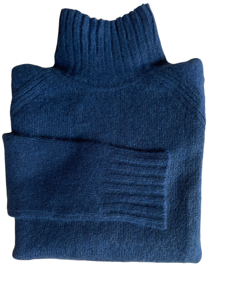 NANA STEHKRAGEN  PULLOVER, RAGLAN, BLAU