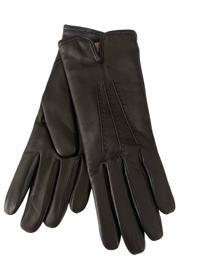 GLATTLEDER HANDSCHUHE VON ALPO, LADIES SCHWARZ