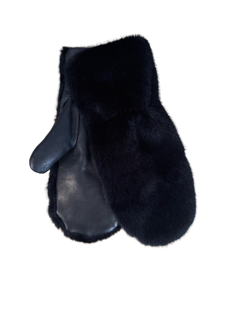 FAUSTHANDSCHUHE KUNSTFELL UND LEDER