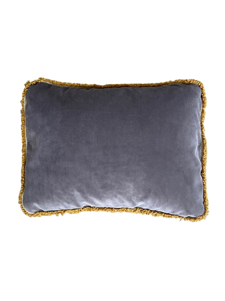 SAMTKISSEN 40 CM X 30 CM, TAUPE