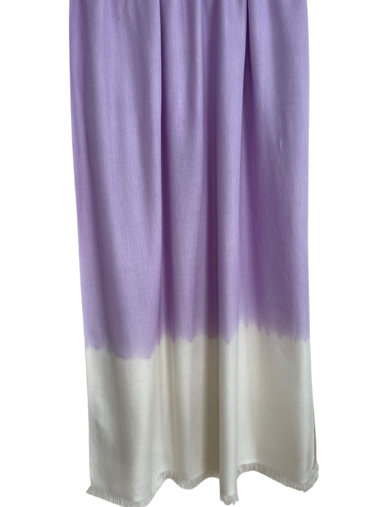 SCHAL 2-FARBIG, TIE DYE, LILA/WHITE