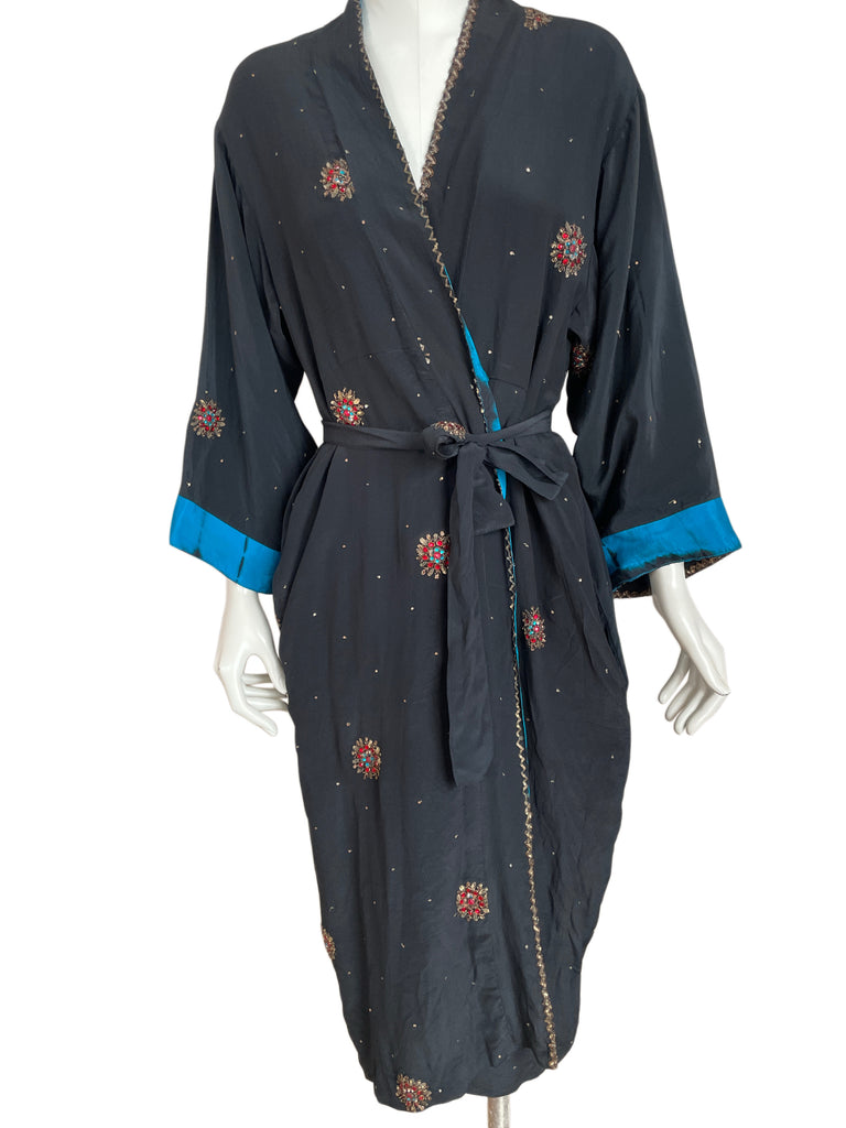 KIMONO REVERSIBLE, BLACK/BLUE