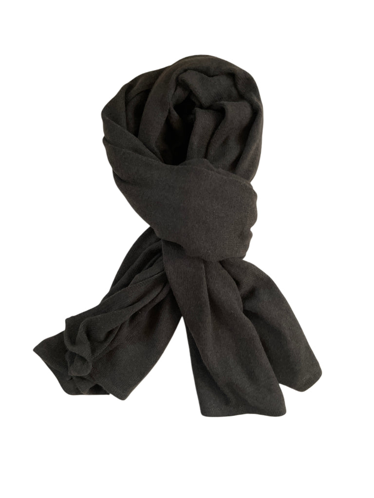 AMBICA BIG SCARF/CAPE/PLAID DARK BROWN