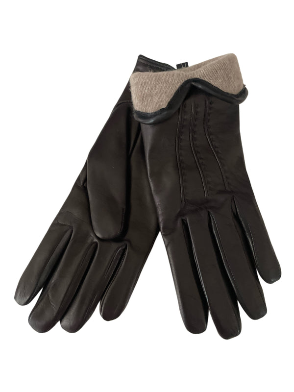 GLATTLEDER HANDSCHUHE VON ALPO, LADIES SCHWARZ
