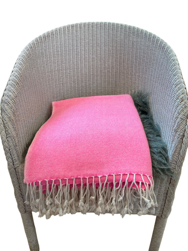 CASHMERE PLAID WEFT/WARP 2-FÄDIG OFF WHITE NATURE/LEUCHTPINK