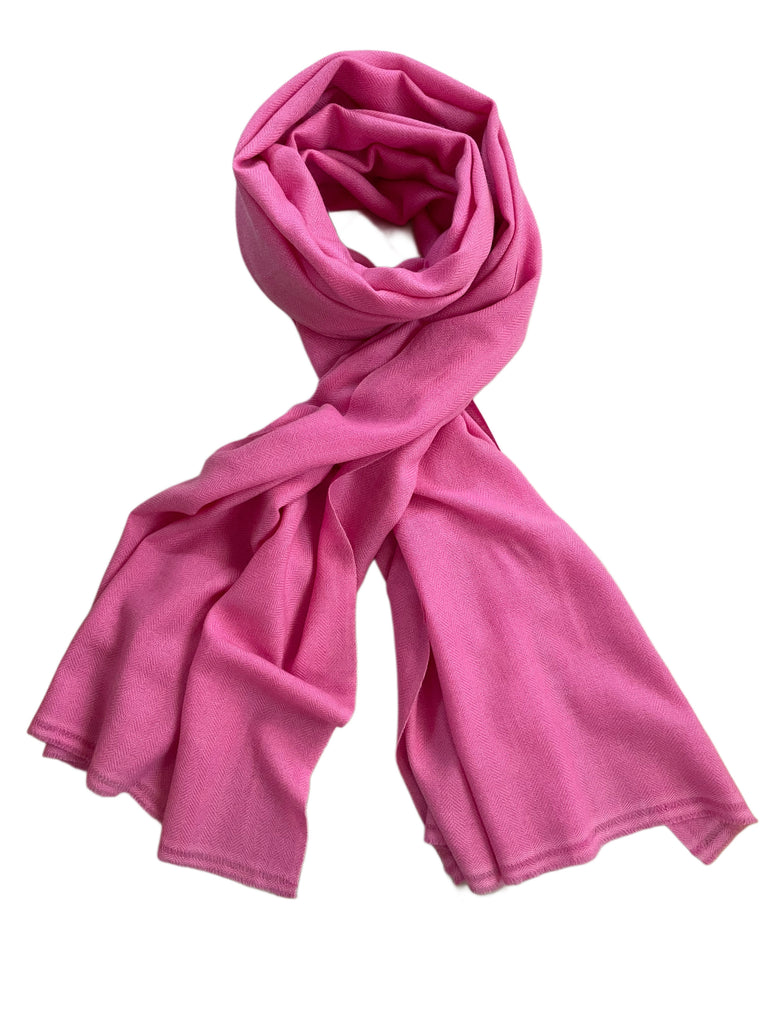 HERINGBONE SCHAL, PINK