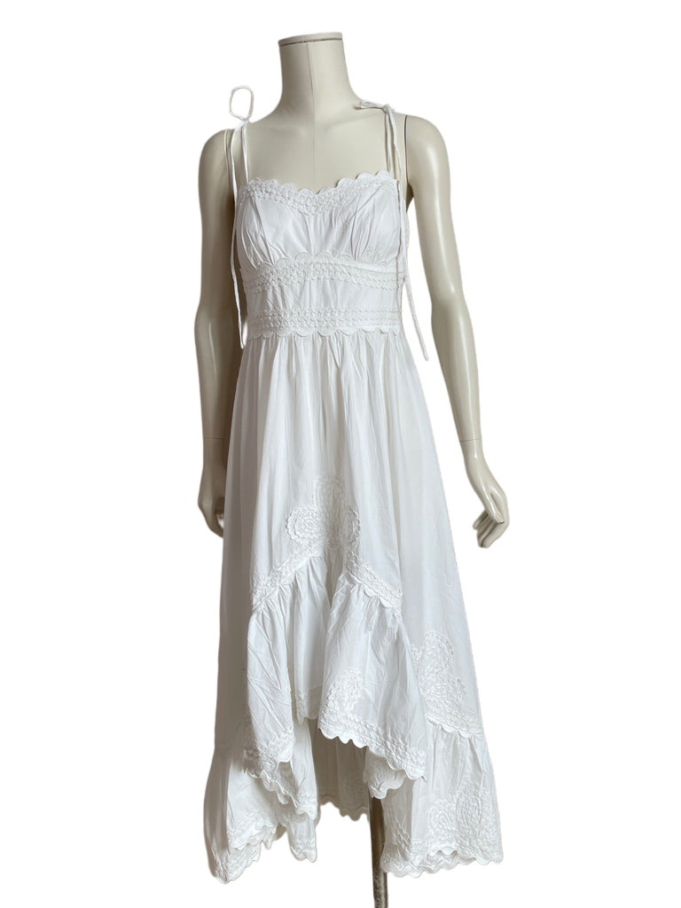 HIGH/LOW KLEID, JULLIET DUNN, WEISS