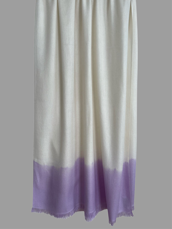 SCHAL 2-FARBIG, TIE DYE, WHITE/LILA