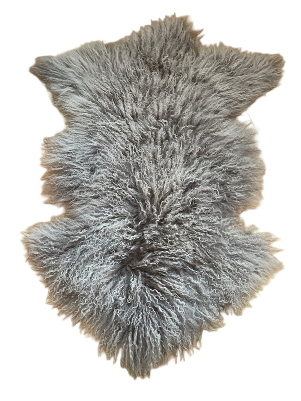 MONGOLISCHES LAMMFELL, TAUPE