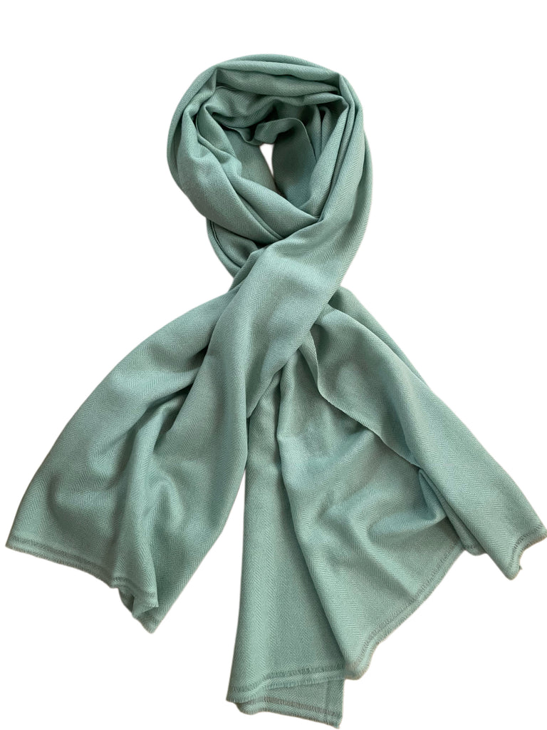 HERINGBONE SCHAL, MINT