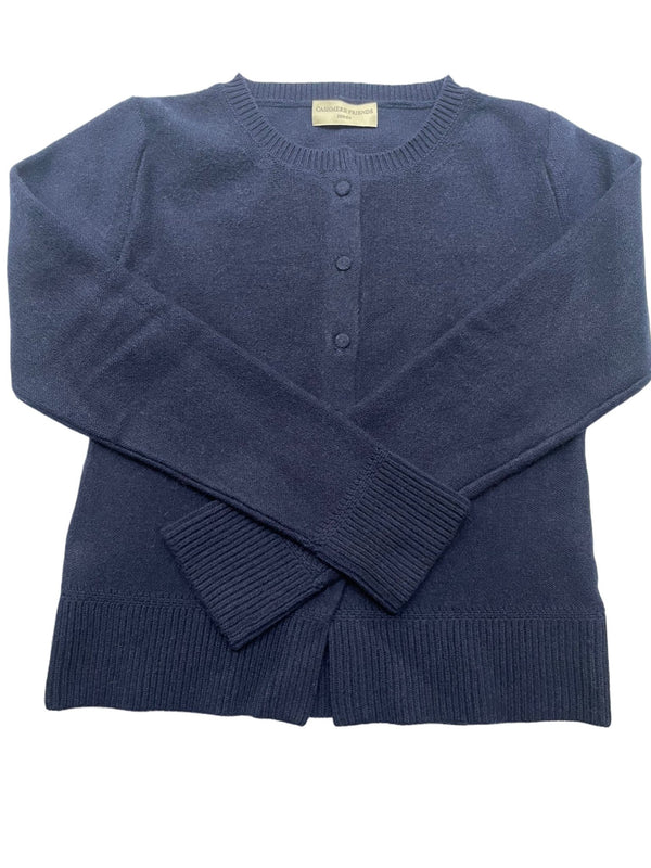 FLORI RUNDAUSSCHNITT CARDIGAN NAVY - Cashmere Friends