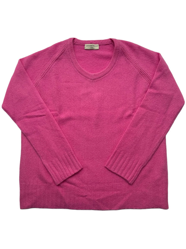 NANA R - V - NECK PULLOVER, RAGLAN, PINK - Cashmere Friends