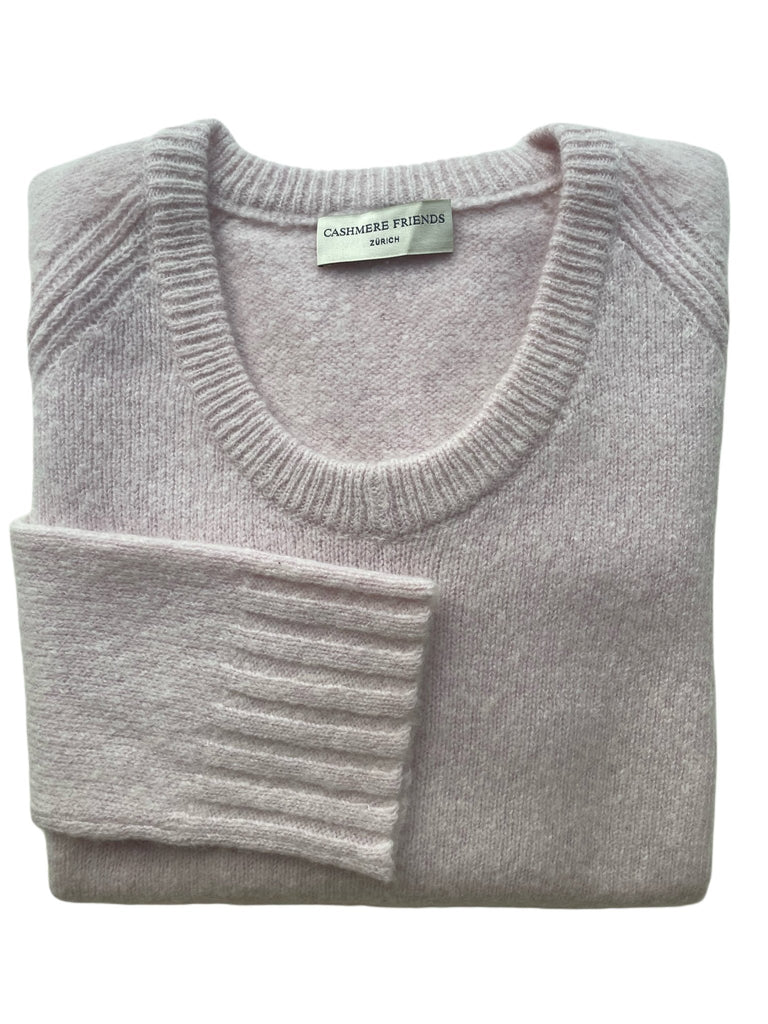 NANA RUND - V - AUSSCHNITT PULLOVER ROSAWEISS - Cashmere Friends