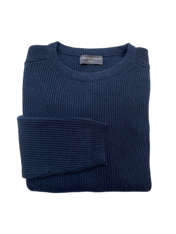 RUNDAUSSCHNITT PULLOVER IM PATENTMUSTER - Cashmere Friends